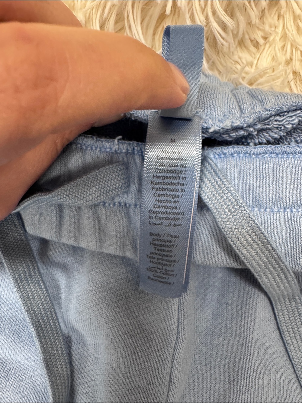 SKIMS Light Blue Terry Lounge Shorts - Picture 8 of 8
